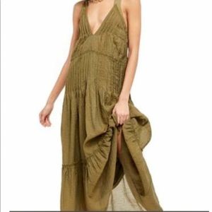 Free People Frankie Pin Tuck Sleeveless maxi dress